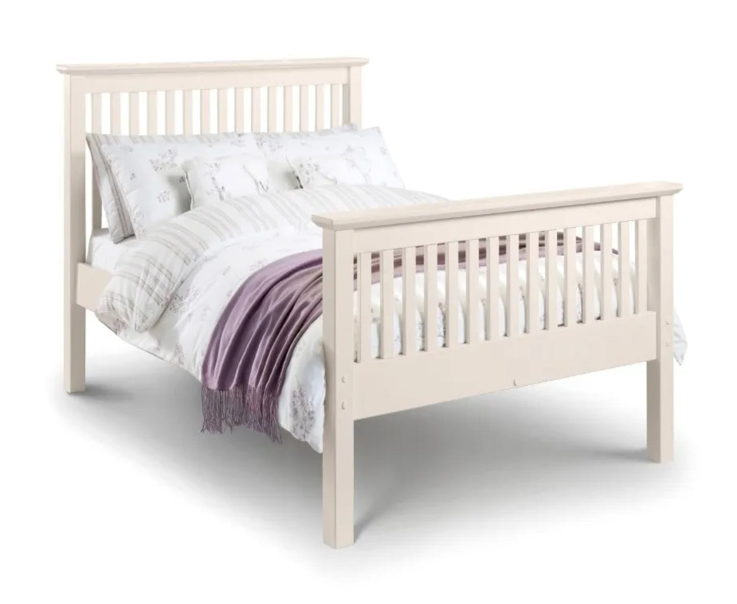 Barcelona Bed Frame Stone White