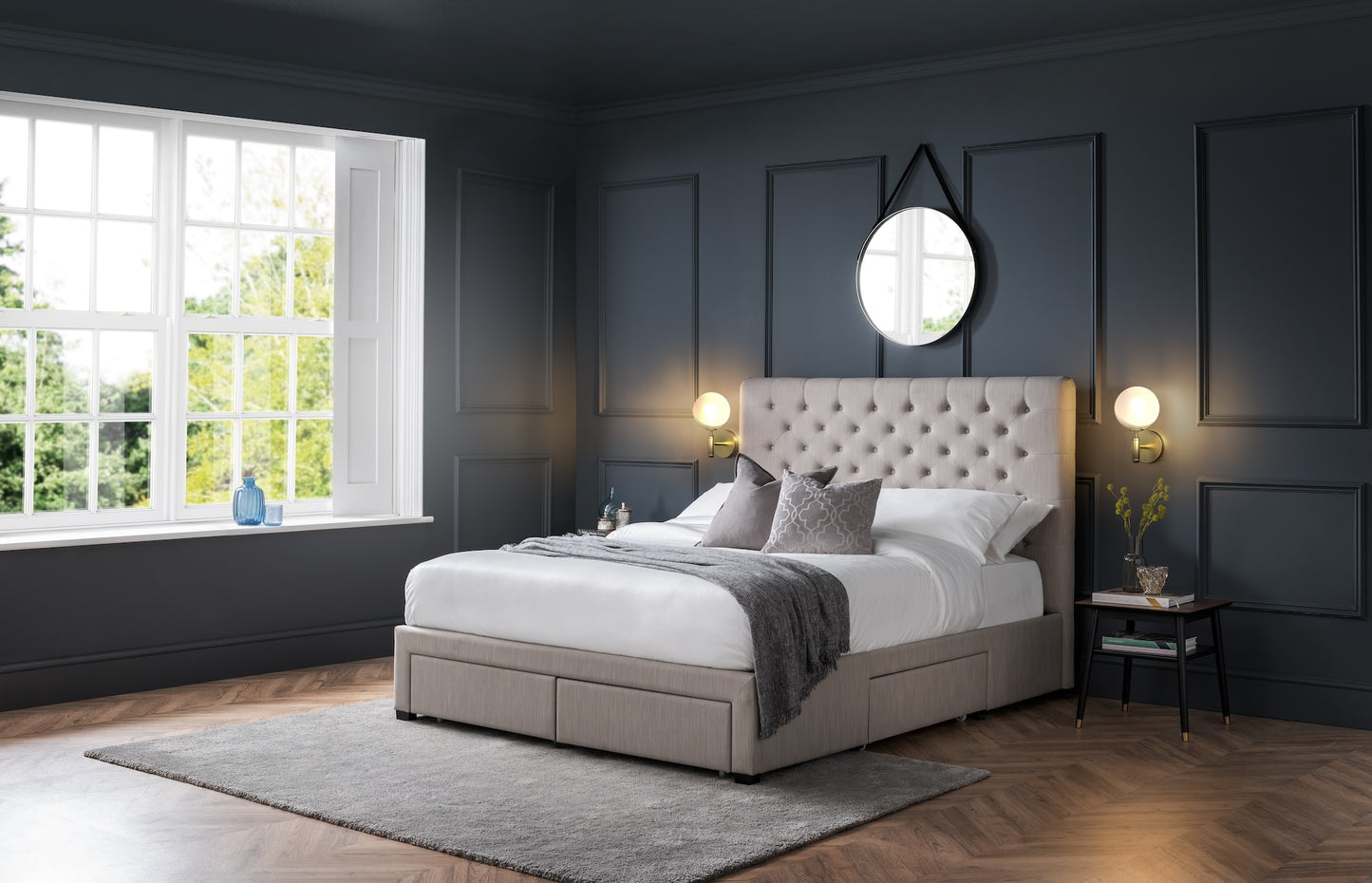 Wilton Deep Button 4 Drawer Bed